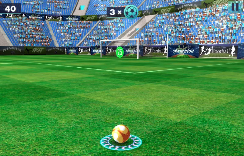 스와이프하여 슛하고 프리킥 실력을 뽐내세요, 멋진 3D 축구 게임!