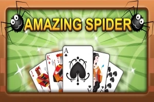AMAZING SPIDER라는 텍스트와 여러 장의 카드가 있는 이미지로, 양쪽에 귀여운 거미 그림이 있습니다