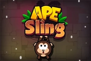 APE Sling이라는 텍스트와 함께 원숭이 캐릭터가 중앙에 매달려 있는 이미지