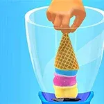손이 아이스크림 콘을 들고 있는 모습