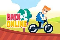 온라인에서 두 명의 플레이어와 함께 재미있는 BMX 경주