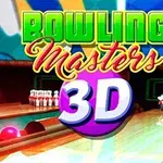화려한 색상의 볼링 핀과 볼이 보이는 3D 게임 이미지