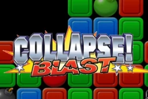 알록달록한 블록 배경 위에 COLLAPSE!