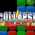 알록달록한 블록 배경 위에 COLLAPSE!
