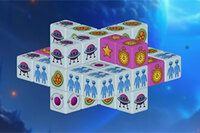 3D 퍼즐 도전에서 일치하는 큐브 연결