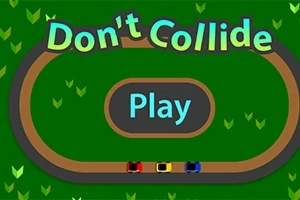 Don't Collide ํ์ํ ํธ๋ ์ ์ธ ๊ฐ์ ์๋์ฐจ์ ์ค์์ Play ๋ฒํผ์ด ์๋ ํ๋ฉด