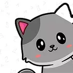 회색 고양이 캐릭터의 귀 부분을 연필로 그리는 모습
