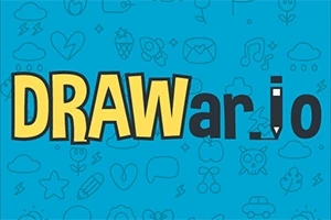 파란 배경 위에 DRAWar