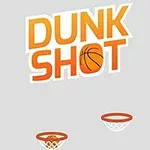 DUNK SHOT라는 텍스트와 농구공 및 농구 링 이미지