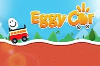 Eggy Car는 언덕 오르기의 장애물이 있는 차 위에 달걀이 있는