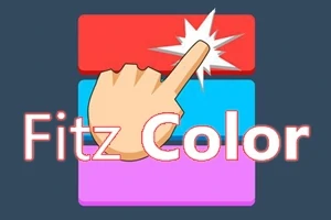 손가락이 붉은색, 파란색, 분홍색의 직사각형을 가리키고 있고 Fitz Color라는 글자가 있는 이미지