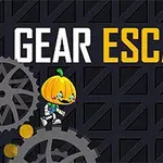 호박 머리를 가진 캐릭터가 기어 위를 걷고 있는 모습과 GEAR ESCAPE라는 글자가 있는 이미지