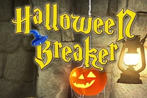 어두운 배경에 호박 등과 램프가 있고 Halloween Breaker라는 글자가 있는 이미지