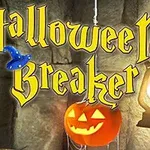 어두운 배경에 호박 등과 램프가 있고 Halloween Breaker라는 글자가 있는 이미지