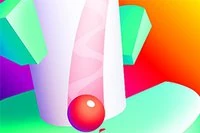 화면을 스와이프하여 볼 점프하고 나선 타워를 지나세요