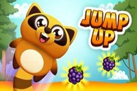 귀여운 너구리를 하늘 높이 점프시키세요, Jump Up!