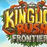 Kingdom Rush Frontiers라는 글자가 화려하게 디자인되어 있는 로고 이미지