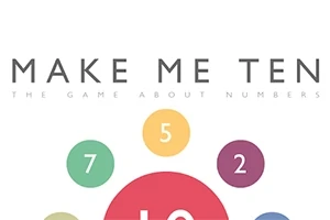 MAKE ME TEN이라는 제목과 다양한 색상의 숫자 7, 10, 5, 2를 포함한 원 모양들이 배열된 이미지