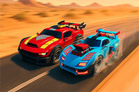 Race shiny sports cars