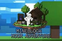 Mineblock Hook Adventure는 공을 갈고리에 걸고 휘둘러 움직이는
