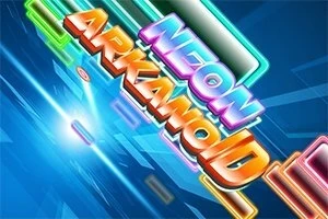 네온과 화려한 색상의 3D 글자가 푸른 배경 위에 배열된 모습