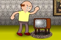 TV를 부수세요