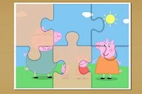 Peppa Pig 직소 퍼즐은 세 가지 난이도 모드를 가진 퍼즐 게임