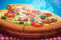 맛있는 피자를 만들고, 오븐에 구워 재미있게 조각내세요!