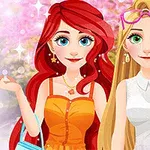 두 명의 애니메이션 캐릭터가 화사한 옷을 입고 벚꽃 배경 앞에 서 있는 모습