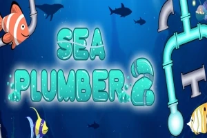 파란 바다 배경에 여러 물고기들과 배관이 있는 SEA PLUMBER 2 타이틀 이미지