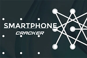 스마트폰 크래커라는 텍스트와 복잡한 연결선이 있는 패턴 이미지