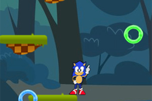 Sonic Jumper ํ๋์ ๊ณ ์ด๋์น ์บ๋ฆญํฐ๊ฐ ์ฒ์ ๋ฐฐ๊ฒฝ์ผ๋ก ๋
น์ ๊ณ ๋ฆฌ์ ๋ ์๋ ํ๋ซํผ ์ฌ์ด์ ์ ์๋ ์ฅ๋ฉด