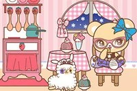 이 테디 베어는 즐거운 티 파티를 열고 싶어요