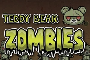 곰 인형 좀비와 함께 TEDDY BEAR ZOMBIES라는 글자가 그림으로 표현되어 있는 이미지