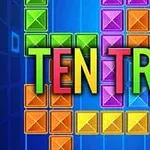다양한 색상의 블록이 쌓여 있으며 가운데에 TEN TRIX라는 글자가 있는 이미지