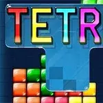 다양한 색상의 블록들이 쌓여 있고, 상단에 TETRA라는 알록달록한 글자가 보입니다