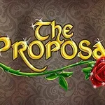 화려한 배경 위에 The Proposal이라는 금색 글자가 장미와 함께 장식되어 있음