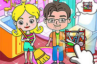 새로운 가족이 지저분한 집을 아늑한 집으로 바꾸도록 도와주세요