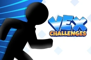 검은 실루엣의 사람이 달리는 모습과 VEX CHALLENGES라는 텍스트가 있는 이미지