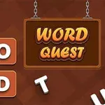 알파벳 블록과 WORD QUEST라는 글자가 쓰인 갈색 배경의 이미지