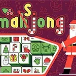 산타클로스와 크리스마스 장식이 있는 퍼즐 게임 타일의 이미지