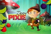 게임 Zippy Pixie에서 베리와 견과류를 쏴서 매치-3 조합을